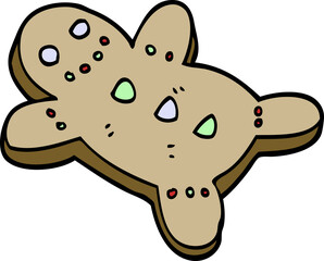 cartoon doodle christmas gingerbread