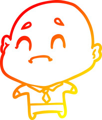 warm gradient line drawing old man