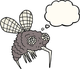 thought bubble cartoon fly
