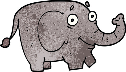 cartoon doodle funny elephant