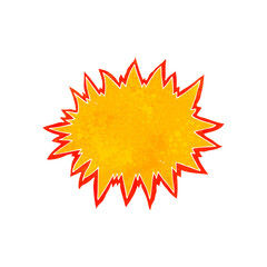 retro cartoon explosion sign
