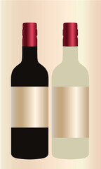 Wine bottle, liquor bottle vector
