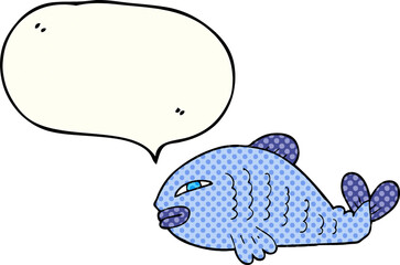 comic book speech bubble cartoon fish