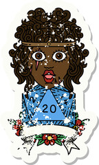 human barbarian with natural twenty dice roll illustration