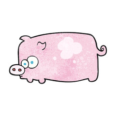 textured cartoon pig