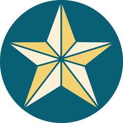 Obraz premium tattoo style icon of a star