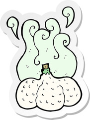 sticker of a cartoon garlic