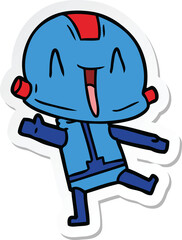 sticker of a cartoon robot
