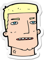Fototapeta premium sticker of a cartoon male head