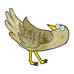 textured cartoon bird