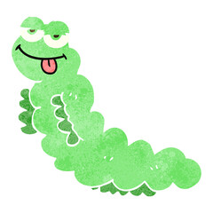 retro cartoon caterpillar