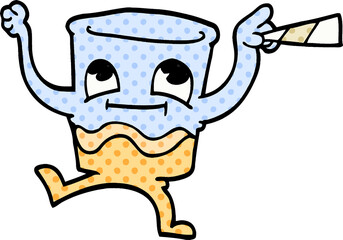 cartoon doodle whisky glass