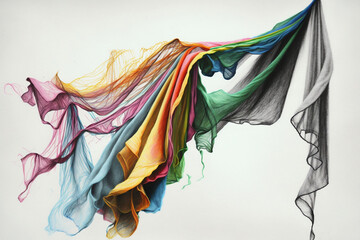 Fototapeta premium drapery in wind¸generative ai,