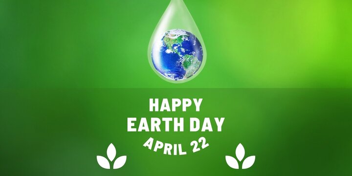 Happy Earth Day Banner Celebration Day.