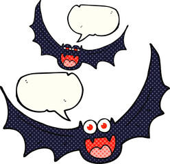 comic book speech bubble cartoon halloween bats