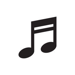 Melody icon in trendy flat style isolated on black background. Melody icon page symbol for your website design Calender icon logo, app, UI. Vector illustration Music icon, EPS10.