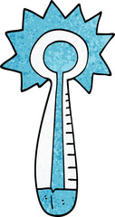 cartoon doodle medical thermometer