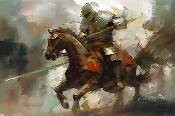 Naklejka premium Crusader Knight