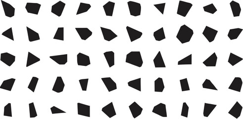 Abstract Shape Black Set of 50 Set 