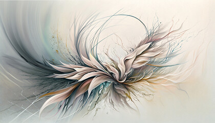 abstract background with feathers generative ai