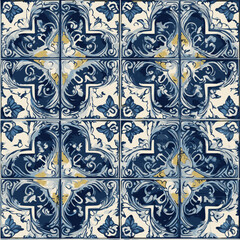 Portuguese Lisbon Tile Pattern