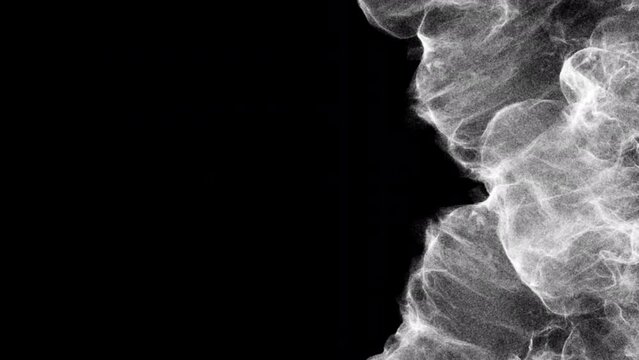 Smoke particle shockwave blowing transition reveal overlay isolated on alpha background