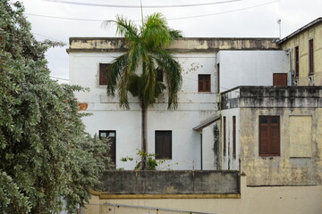 Weathered buildings in Old San Juan Puerto Rico 