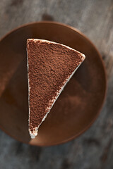 Tiramisu on the plate