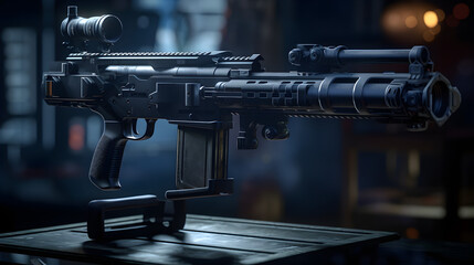 Machine Gun futuristic