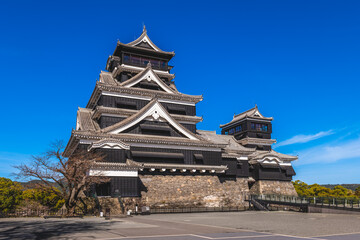 Tenshu of Kumamoto castle in kumamoto city, kyushu, japan
