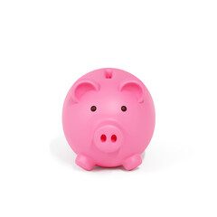 3d render of piggy bank isolated front view Transparent Background