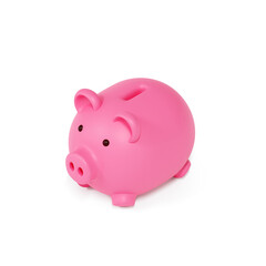 3d render of piggy bank isolated isometric view Transparent Background
