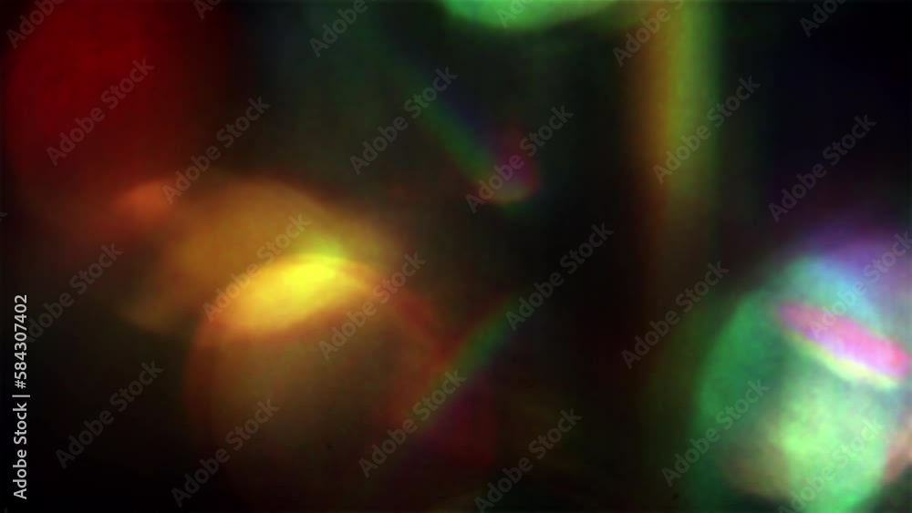 Poster loop abstract colorful optical flare light leak motion background for project screen overlay. concep