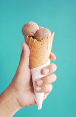 ice cream in a hand