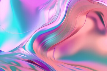 Obraz premium Shiny hologram backdrop Generative AI