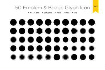 Emblem & Badge Logo Set of 50