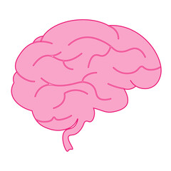 Brain illustration icon for web design isolated on white background