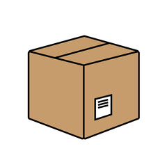 Closed box icon isolated on background, flat pictogram, business, marketing, internet