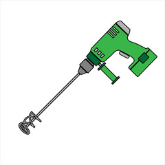 Electrical hand concrete mixer Icon of work tool