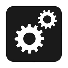 Simple gears sign simple icon of work tools