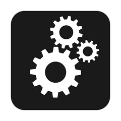 Simple gears sign simple icon of work tools