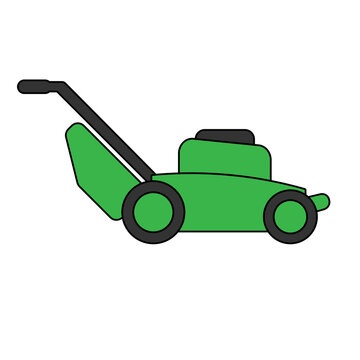 recommend clip art: Illustration of lawn mower machine technology equipment tool, gardening grass cutter