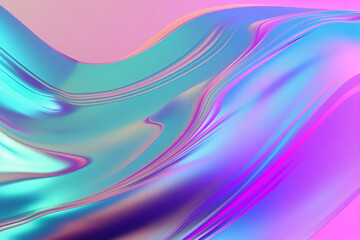 Naklejka premium Shiny hologram backdrop Generative AI