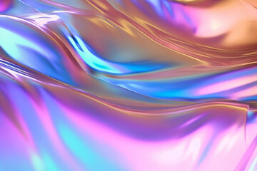 Fototapeta premium Shiny hologram backdrop Generative AI