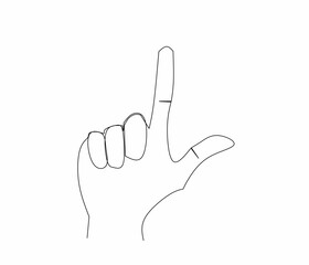 one line illustration of various styles of cool human fingers