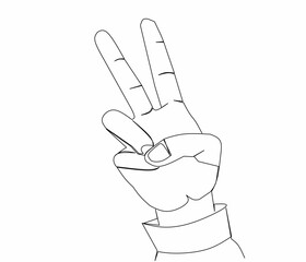 one line illustration of various styles of cool human fingers
