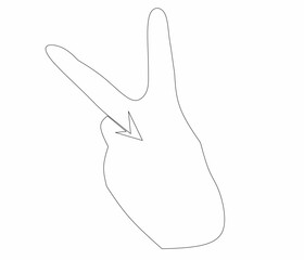 one line illustration of various styles of cool human fingers