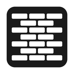 Simple illustration of brick wall in trendy design style