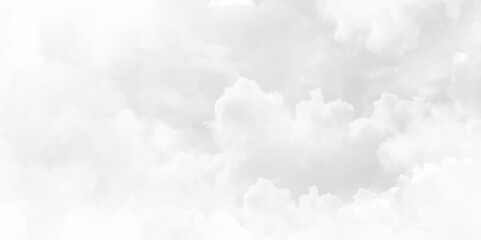 Horizontal view of stormy sky and white cloud background. White background of sky and blurred clouds texture for natural background design.