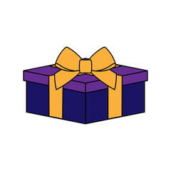 Simple illustration of Christmas gift box for Christmas holiday